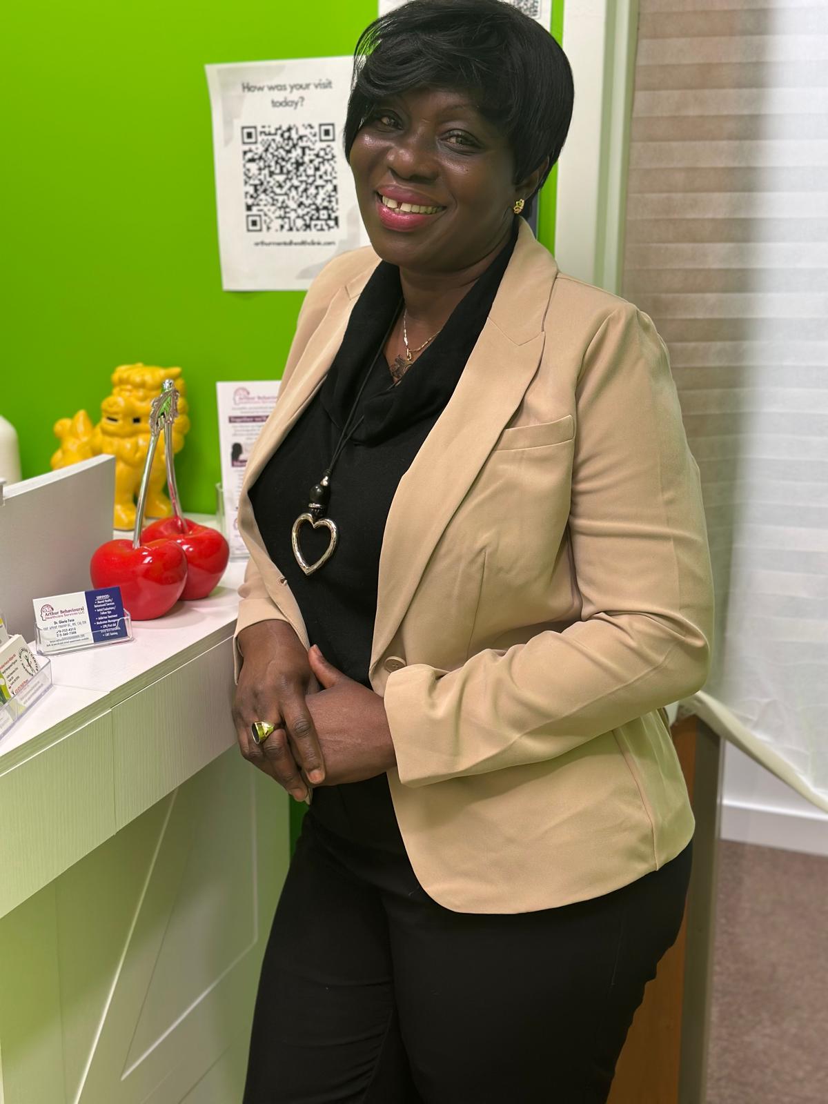 Dr. Gloria Fosu – board‑certified psychiatric nurse practitioner at Arthur Behavioral Health, a top mental health clinic in Laurel, Maryland