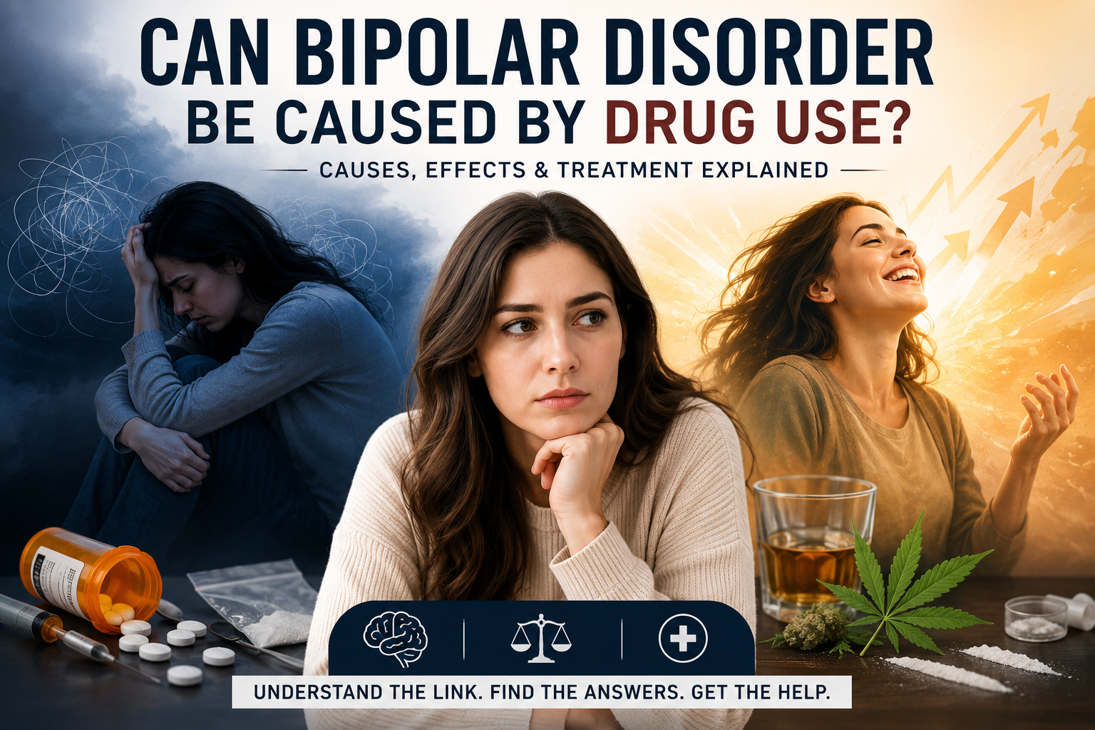 can bipolar disorder be caused by drug use