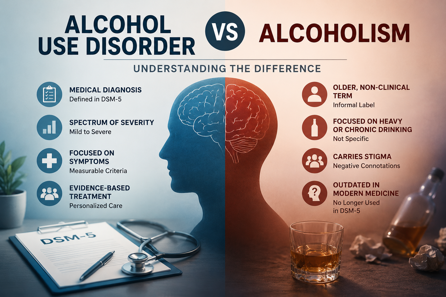 is alcohol use disorder the same as alcoholism